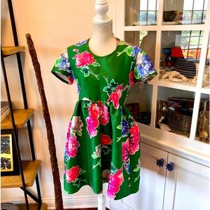Kate Spade Green Floral Dress Size 10